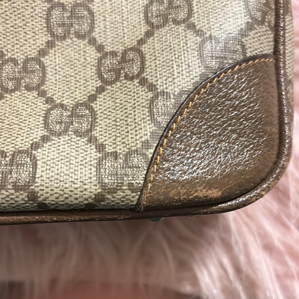 Gucci Brown Monogram Small Dome Handbag, Authentic, Vintage, Pre Loved - Picture 13 of 16